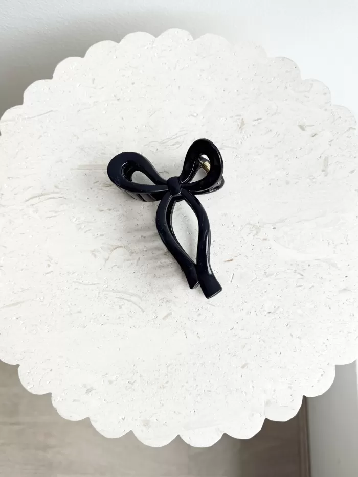 Hot Golden Tribe Bow Clip - Black