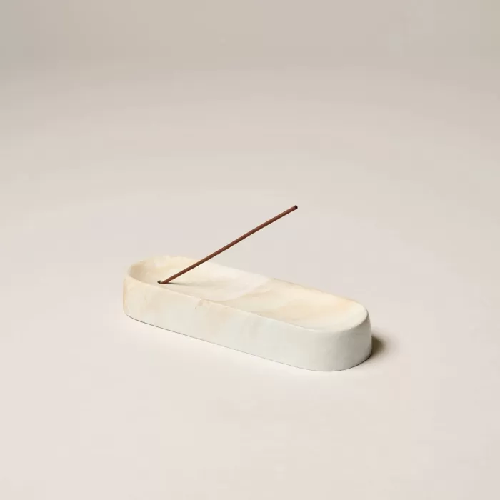 Store Gentle Habits Ceramic Incense Holder - White