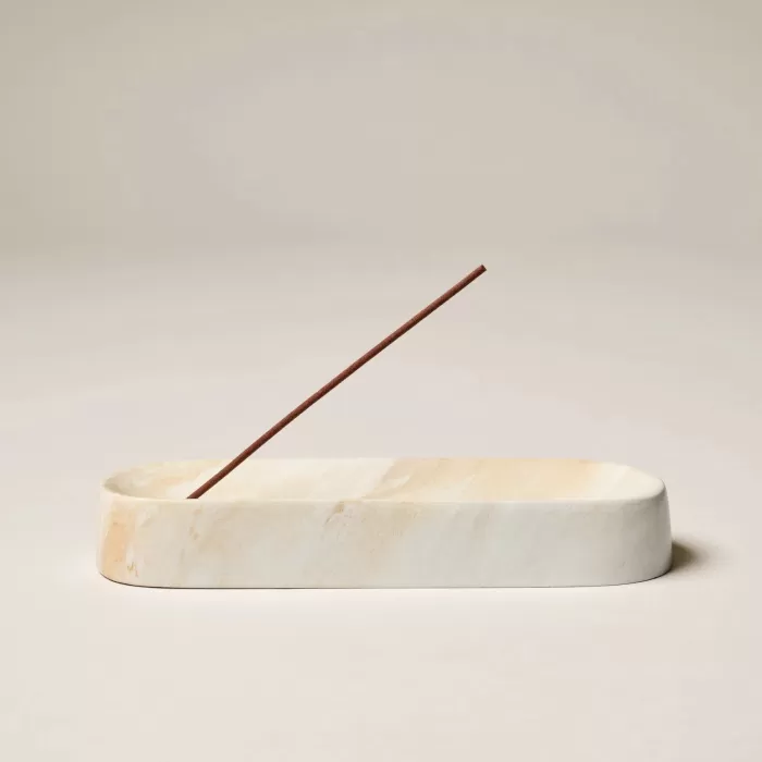 Store Gentle Habits Ceramic Incense Holder - White