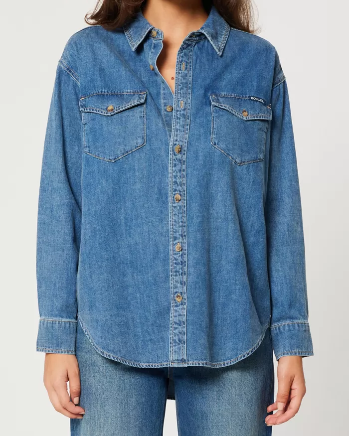 Discount Rolla's Jeans Classic Denim Shirt - Worn