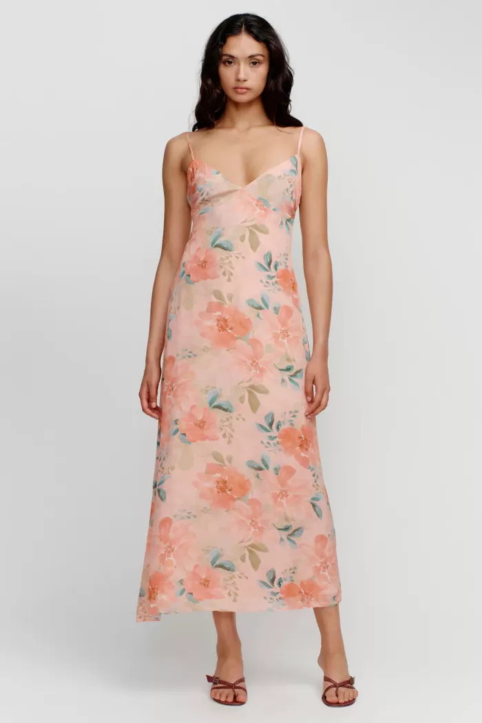 Cheap Ownley Domenica Midi Dress - Watermelon Floral