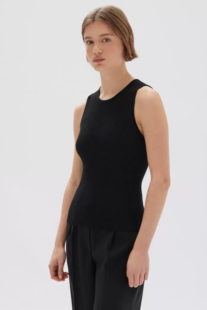 Outlet Assembly Label Faye Knit Tank - Black