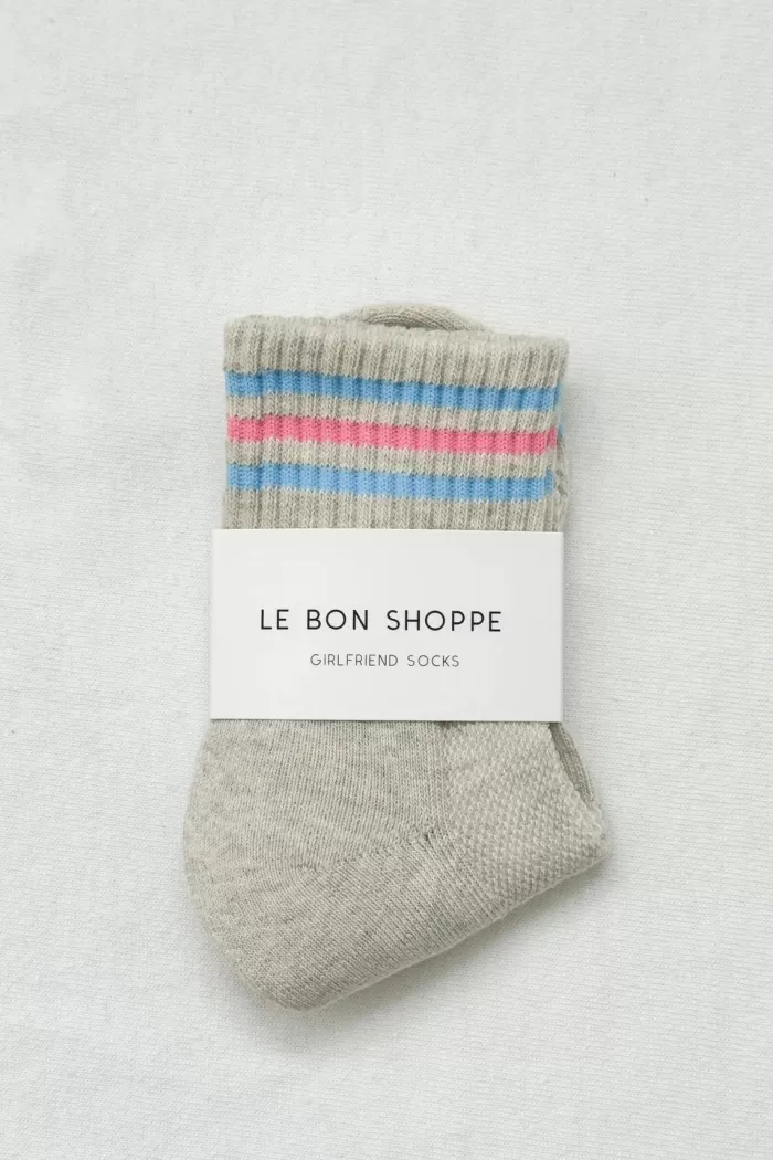 New Le Bon Shoppe Girlfriend Socks - Bright Grey