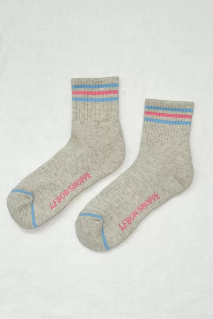 New Le Bon Shoppe Girlfriend Socks - Bright Grey