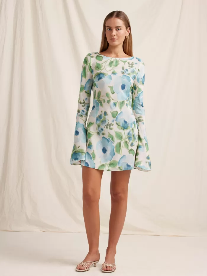 Clearance Peony Swimwear Memento Long Sleeve Mini Dress - Isles