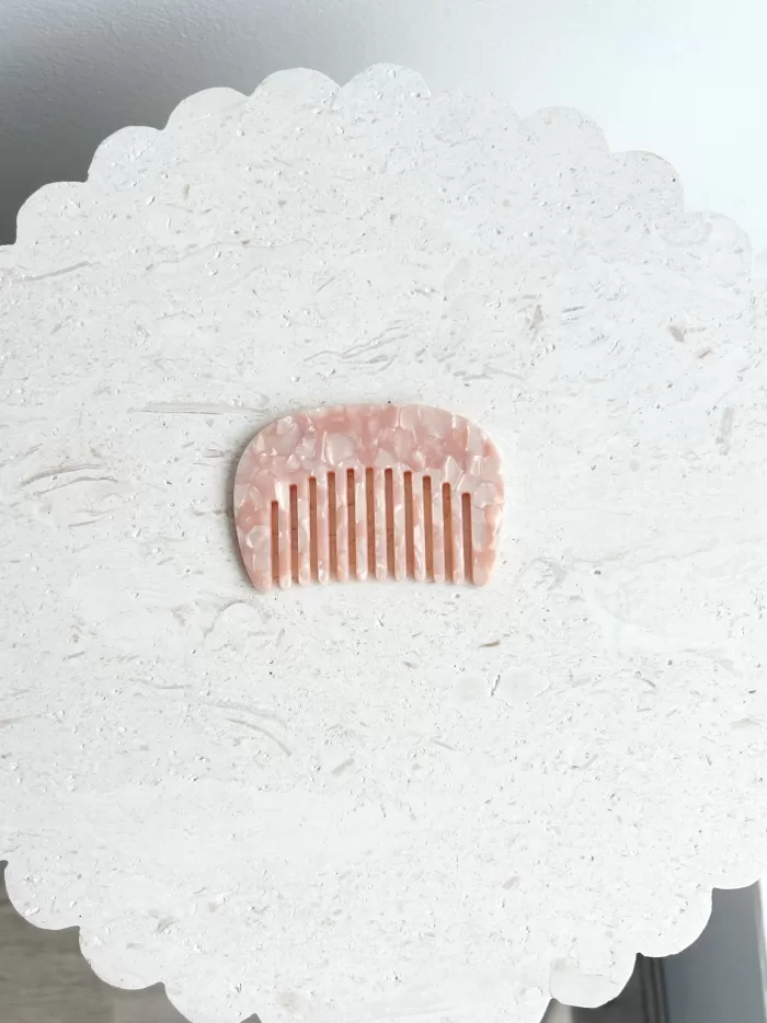 Flash Sale Golden Tribe Mini Comb - Pink Marble