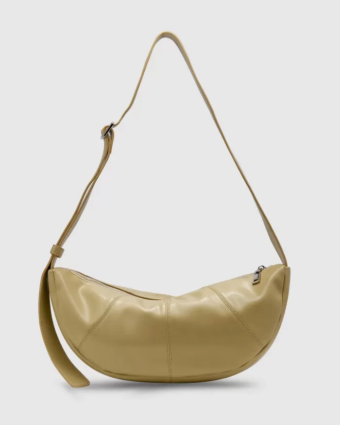 Clearance Brie Leon Mischa Crescent Bag - Harvest