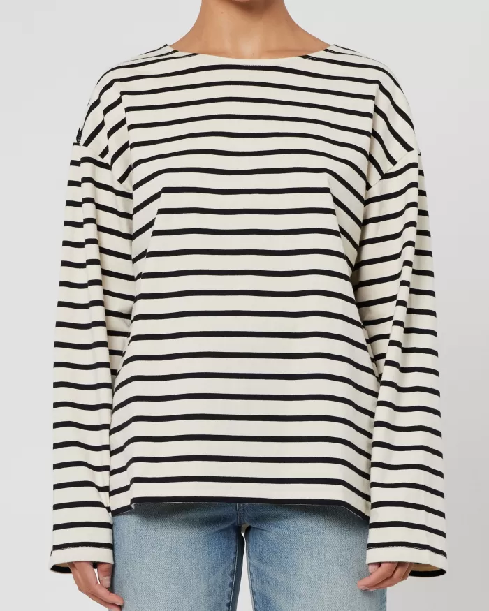 Hot Neuw Denim Resort Stripe LS T Shirt