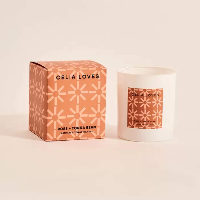 Flash Sale Celia Loves Rose & Tonka Bean Candle