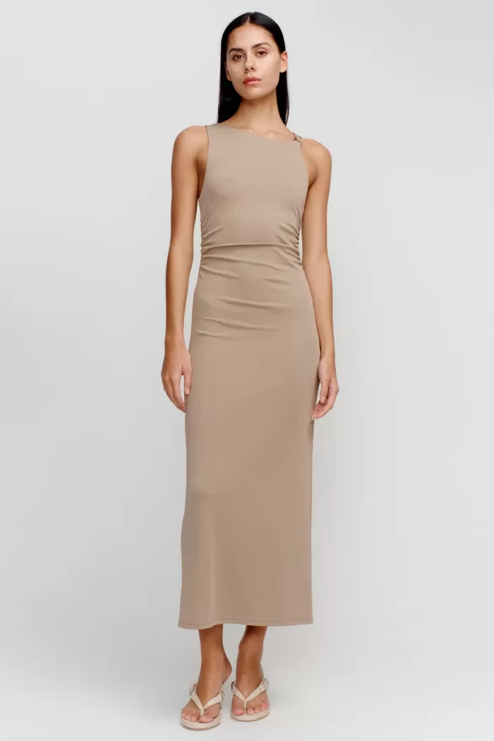 Store Ownley Samara Midi Dress - Porcini