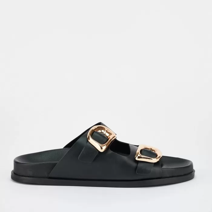 Store Sol Sana San Jose Footbed - Black/Gold