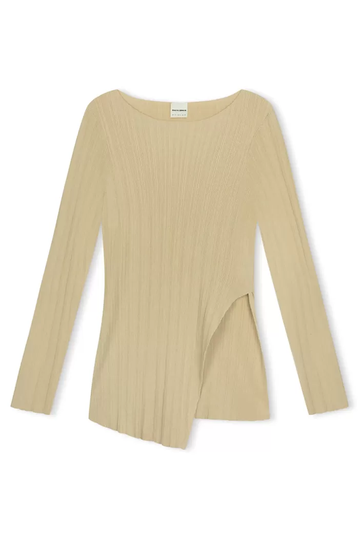 Outlet Zulu and Zephyr Sand Rib Knit Top