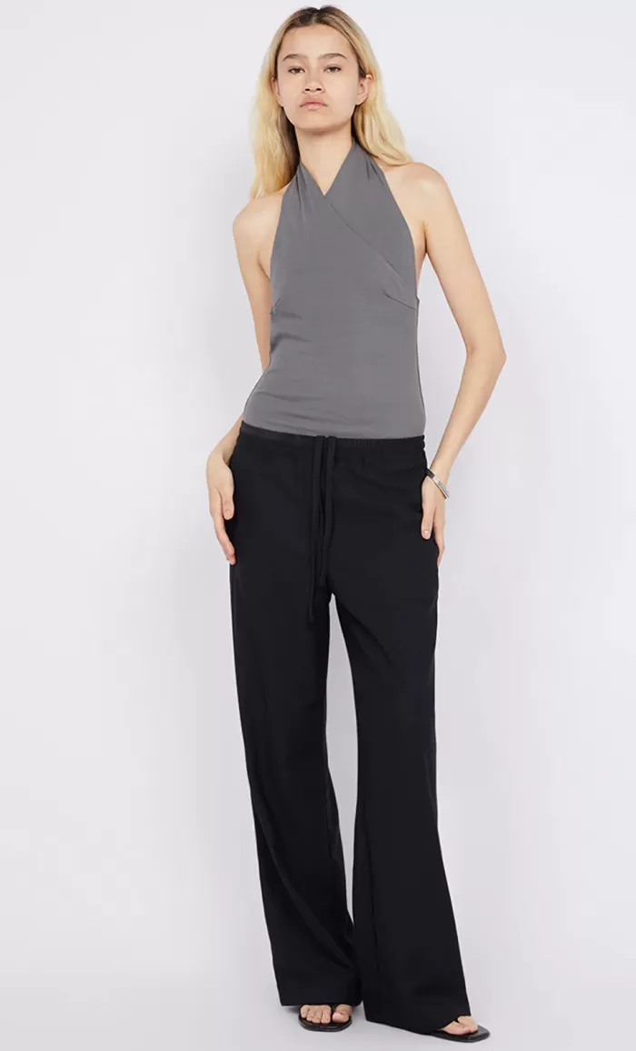 New Bec + Bridge Sola Halter Bodysuit - Charcoal