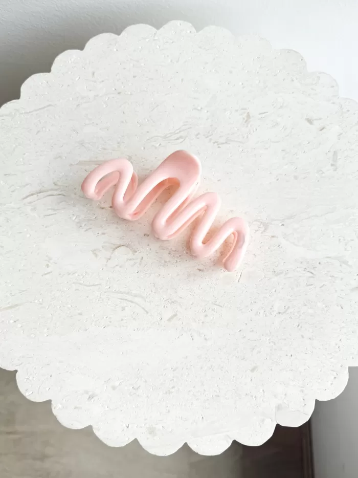 Store Golden Tribe Squiggle Clip - Baby Pink